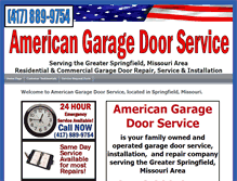 Tablet Screenshot of americangaragedooronline.com